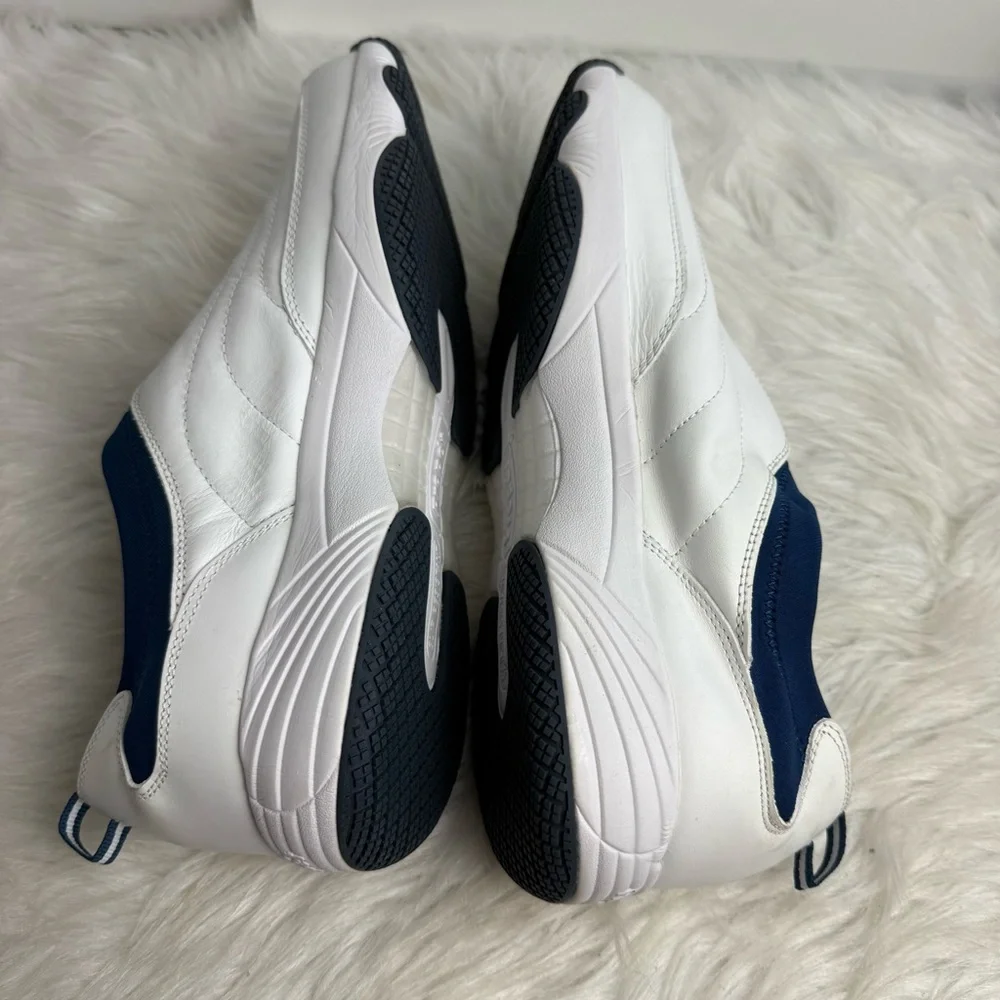 Navy Blue Leather‎ Upper Shoes